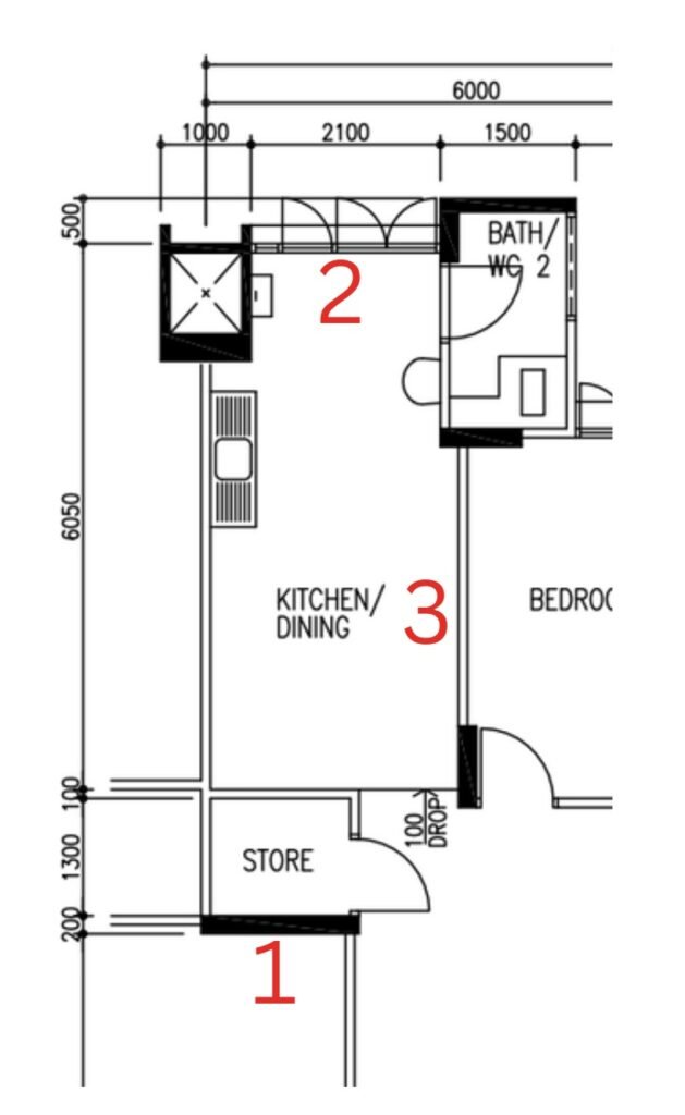 Floor plan legend identifying structural, gable-end, and partition walls